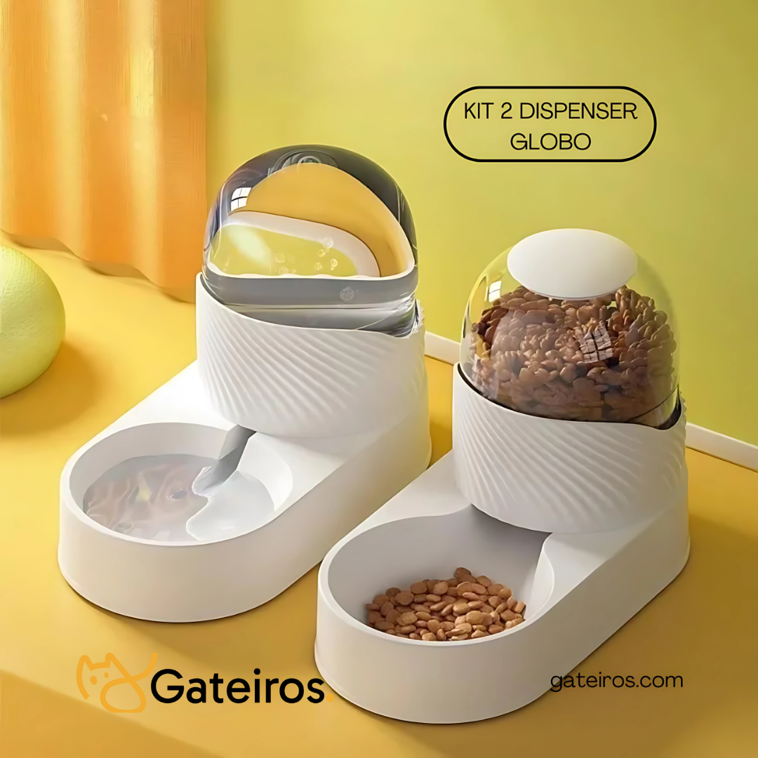 Kit 2 Dispenser Globo | Agua e Comida