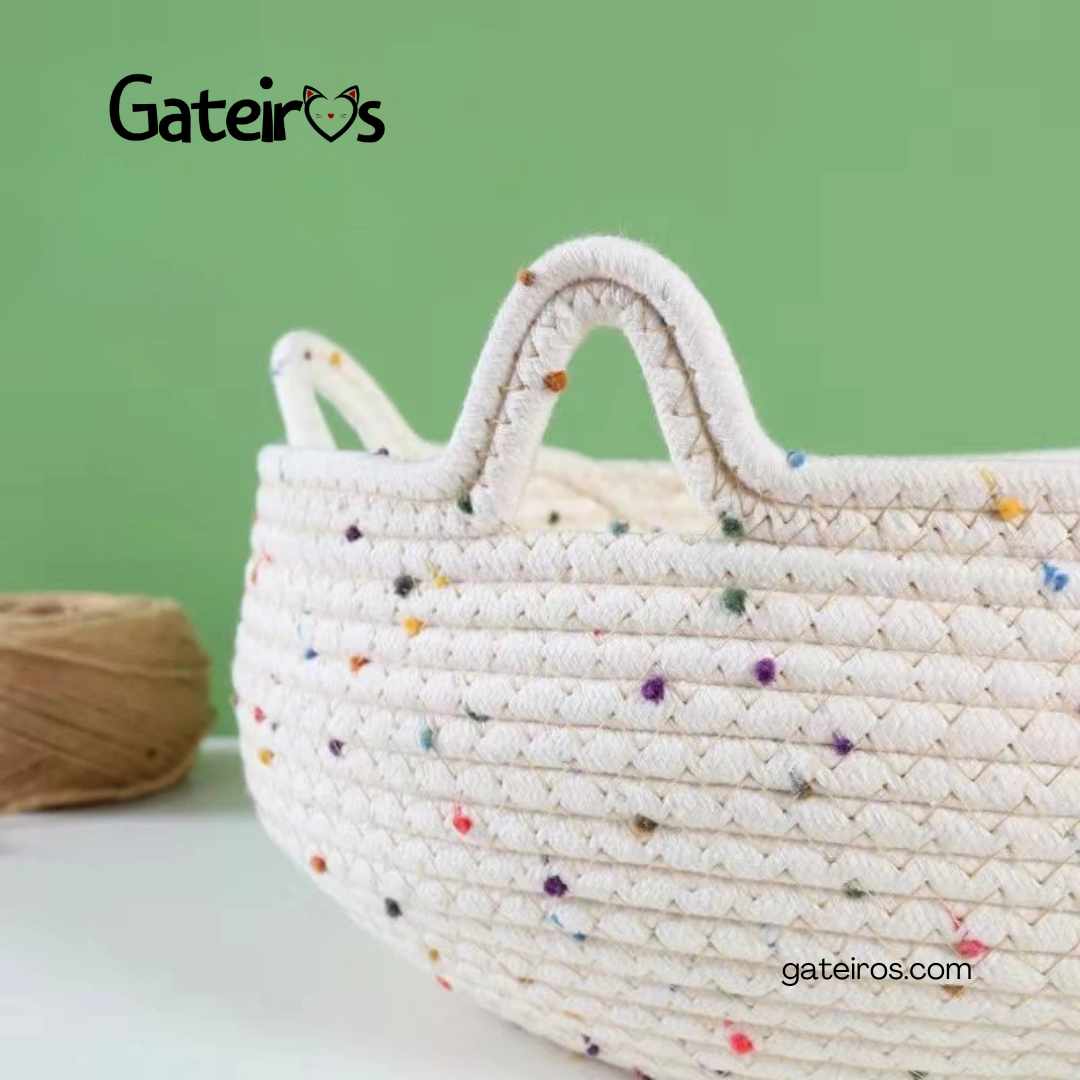 Cesto Gatinho Flocado