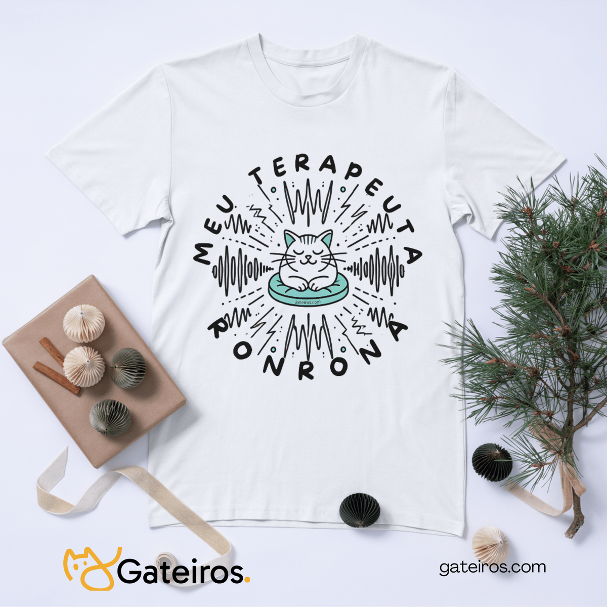 Camiseta Meu Terapeuta Ronrona