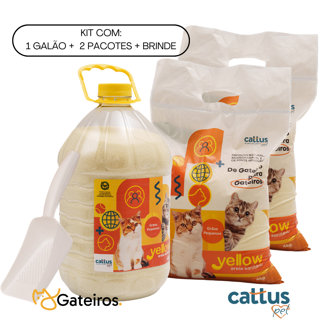 Galão de Areia Sanitária Yellow Cattus