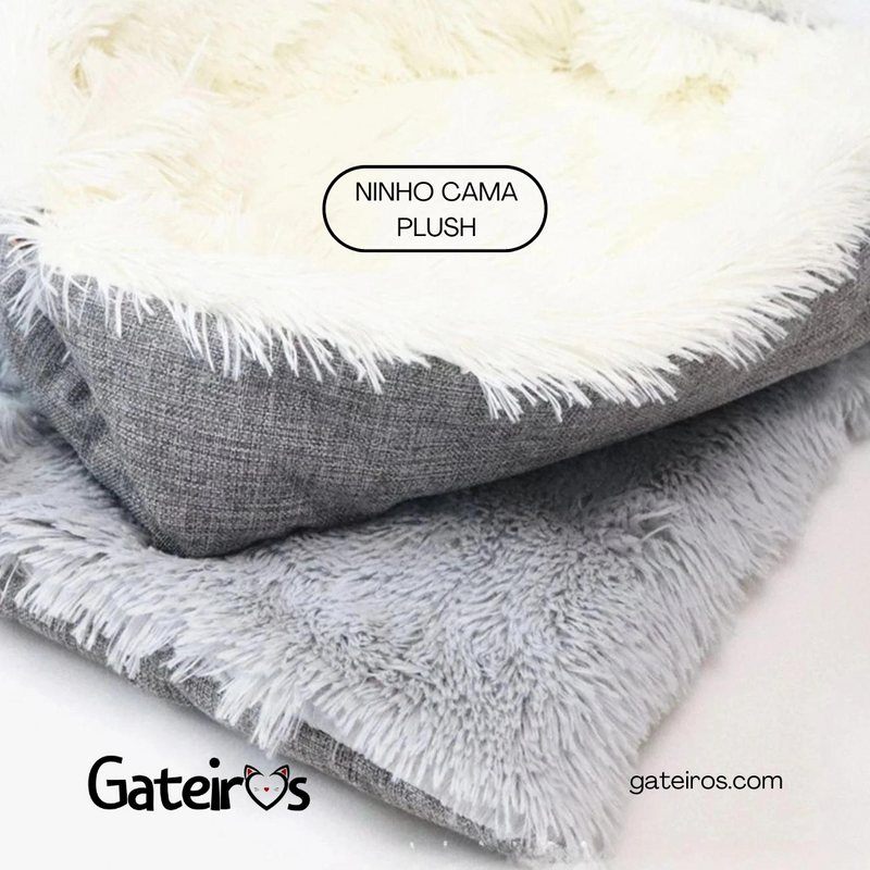 Ninho Cama Plush | 2 em 1 - Gateiros